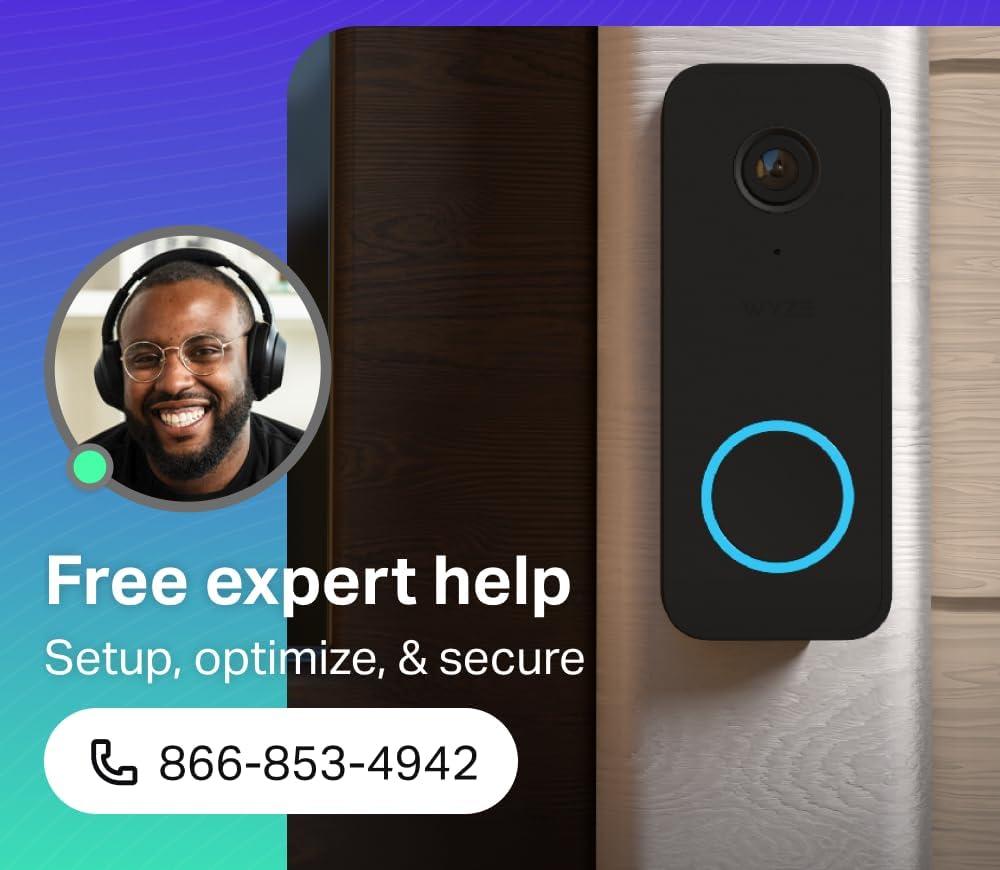 imageWYZE Wired Doorbell Camera v2existing doorbell Wiring Required 2K Security Video Doorbell Color Night Vision 2Way Audio Package Monitor Works with Alexa amp Google Assistant Free Expert SetupDoorbell v2