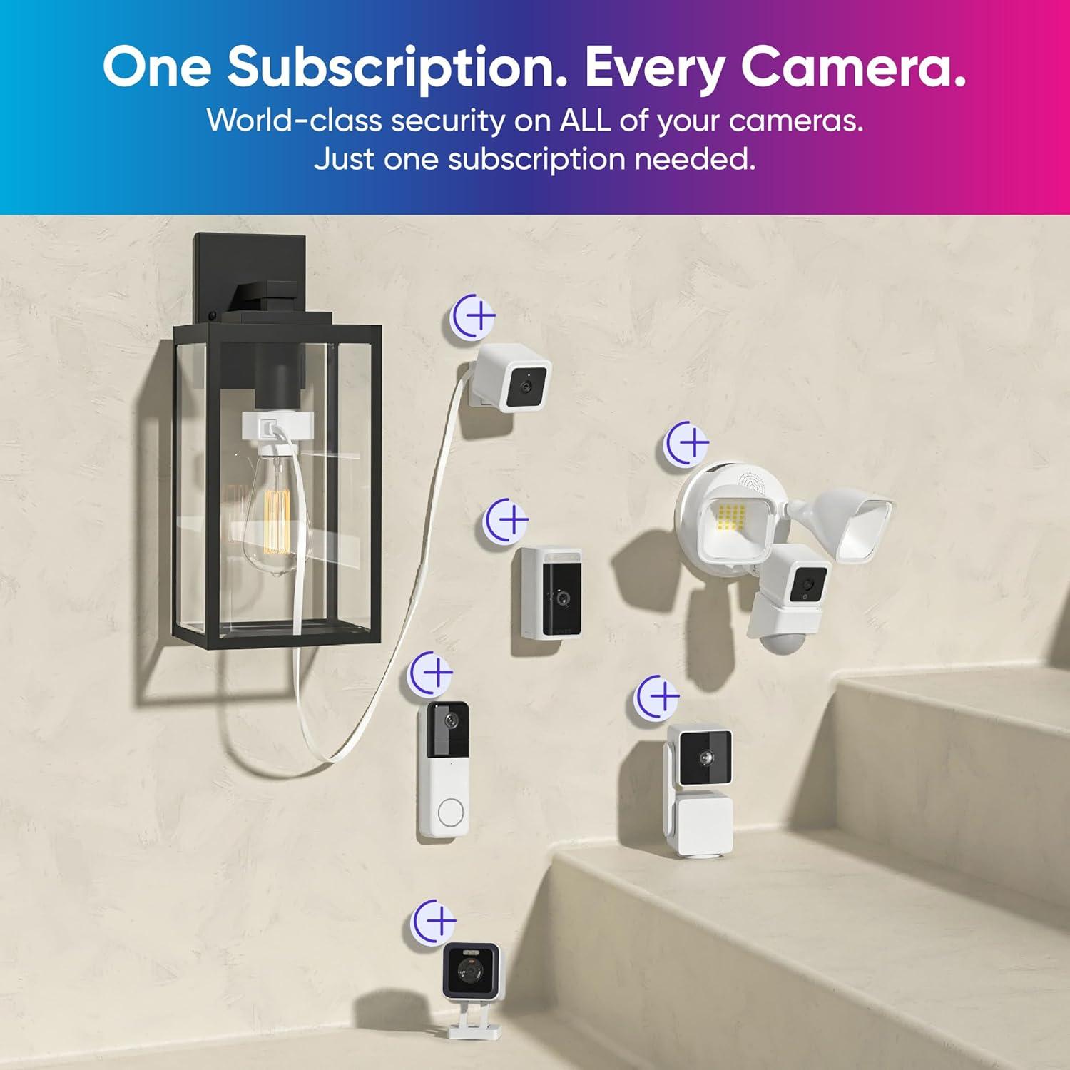 imageWyze Security Plan Cam Plus 1 Camera 1 Month Subscription AI features Smart Detection for Person Pet Package Vehicle and Glass Break Security Surveillance and Monitoring Rolling 14 Days Event Video Recording Activation Required Cancel Anytime1 Month Unlimited Cameras
