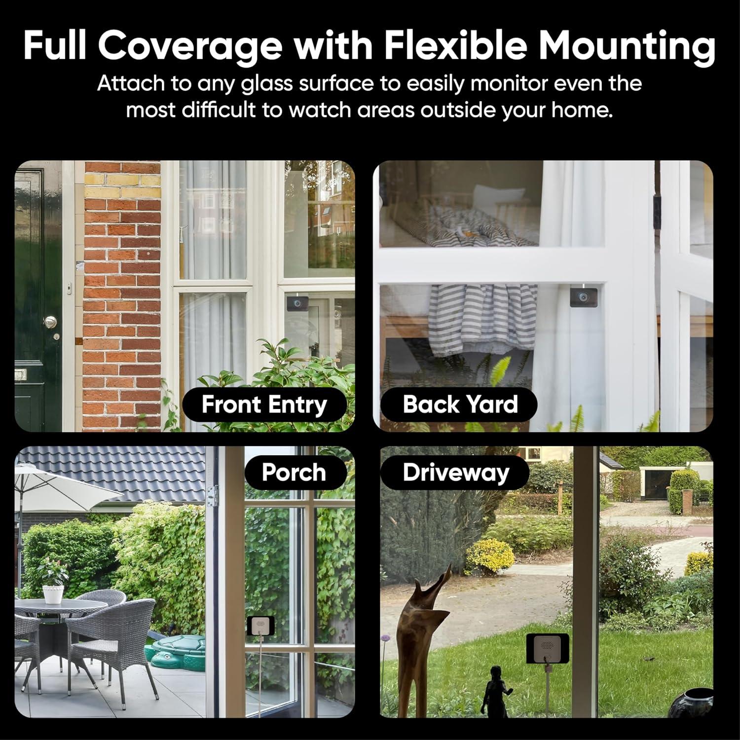 imageWyze Window Camera WiFi Indoor HD Home Security Camera Upgraded Color Night Vision AntiGlare AIPowered Motion Detection Easy amp Quick Setup 247 Recording Works wAlexa amp Google