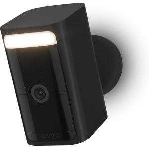 WYZE Wireless Outdoor/Indoor Battery Security Camera, 2.5K HDR Color Night Vision, Integrated Spotlight & Siren, Motion Detection, 2-Way Audio, Alexa & Google Assistant Compatible, Free Expert Support(Black)