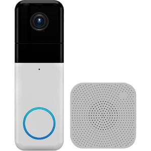Wyze Battery Video Doorbell Wireless Camera, 1536×1536 HD+ with Color Night Vision, 2-Way Audio, 1:1 Head-to-Toe View, Person/Vehicle/Package Monitor, Wire-Free/Wired Option, 1 Minute Easy Setup(Old Version-Wireless Video Doorbell Pro)