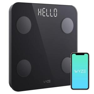 Wyze Smart Scale X – Digital Bathroom Scale for Body Weight, BMI, Body Fat, Muscle Mass, Heart Rate Monitor | ITO Glass & LED Backlight | Batteries Included, 400 lbs (White)(Wyze Scale S Black)