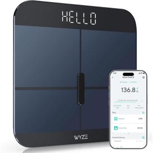 Wyze Smart Scale X – Digital Bathroom Scale for Body Weight, BMI, Body Fat, Muscle Mass, Heart Rate Monitor | Sync with Health Apps | Body Composition Analyzer for People, Baby & Pet, 400 lbs (Navy)