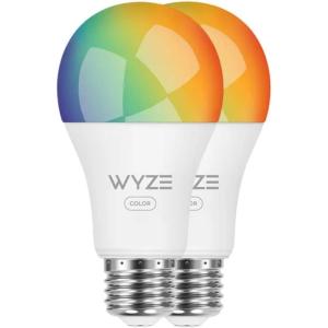 Wyze Bulb Color, 1100 Lumen WiFi RGB and Tunable White A19 Smart Bulb, Works with Alexa and Google Assistant, Four-Pack(Color)