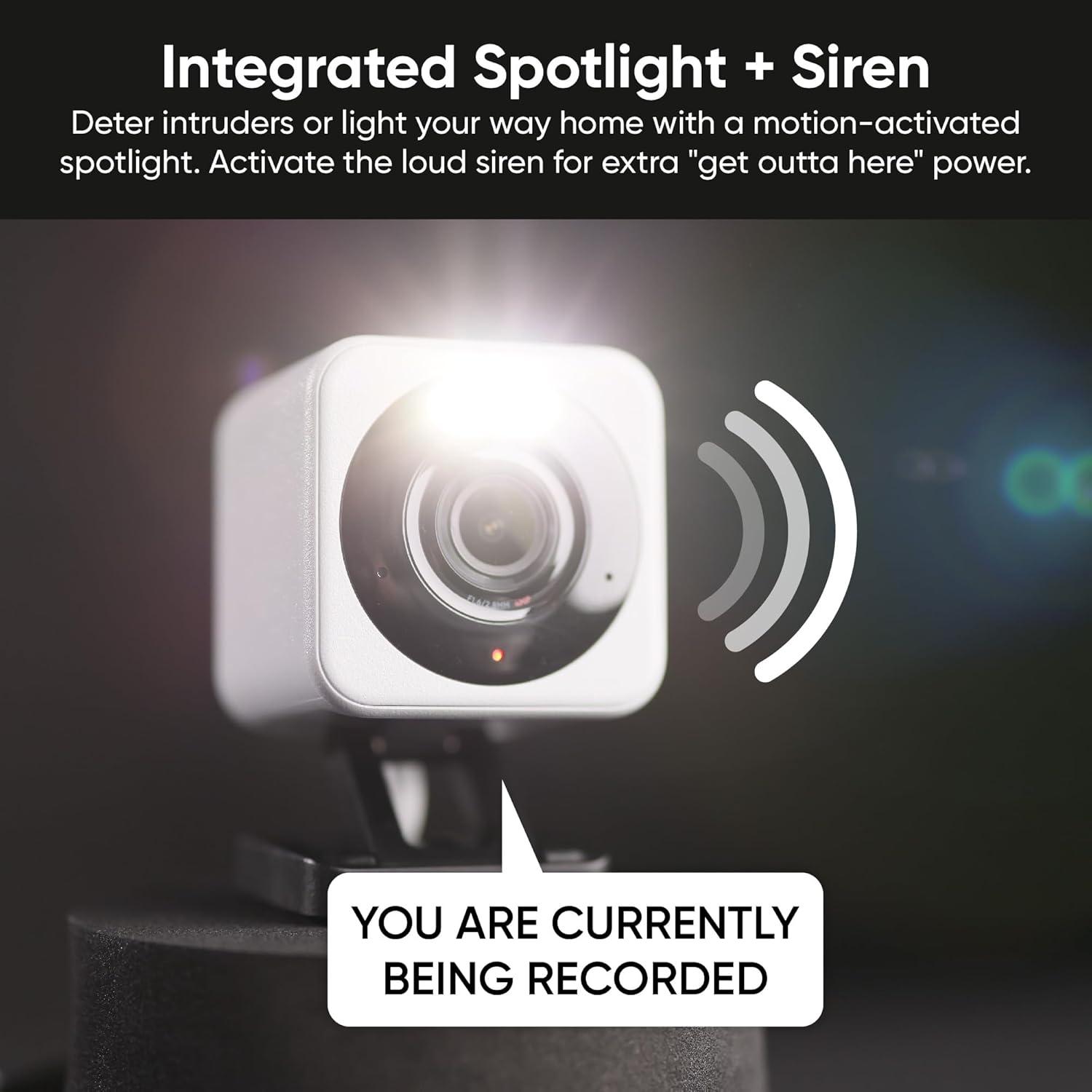 imageWYZE Cam v4 Latest Model 25K AI Security Camera IndoorOutdoor Cameras for Home Security Baby Monitor amp Pet Camera Vibrant Color Night Vision No Subscription Required Free Expert HelpBlack