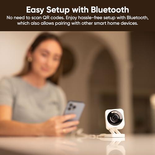 imageWYZE Cam v4 Latest Model 25K AI Security Camera IndoorOutdoor Cameras for Home Security Baby Monitor amp Pet Camera Vibrant Color Night Vision No Subscription Required Free Expert HelpBlack