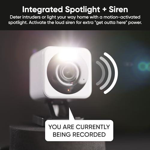 imageWYZE Cam v4 Latest Model 25K AI Security Camera IndoorOutdoor Cameras for Home Security Baby Monitor amp Pet Camera Vibrant Color Night Vision No Subscription Required Free Expert HelpBlack
