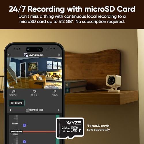 imageWYZE Cam v4 Latest Model 25K AI Security Camera IndoorOutdoor Cameras for Home Security Baby Monitor amp Pet Camera Vibrant Color Night Vision No Subscription Required Free Expert HelpBlack