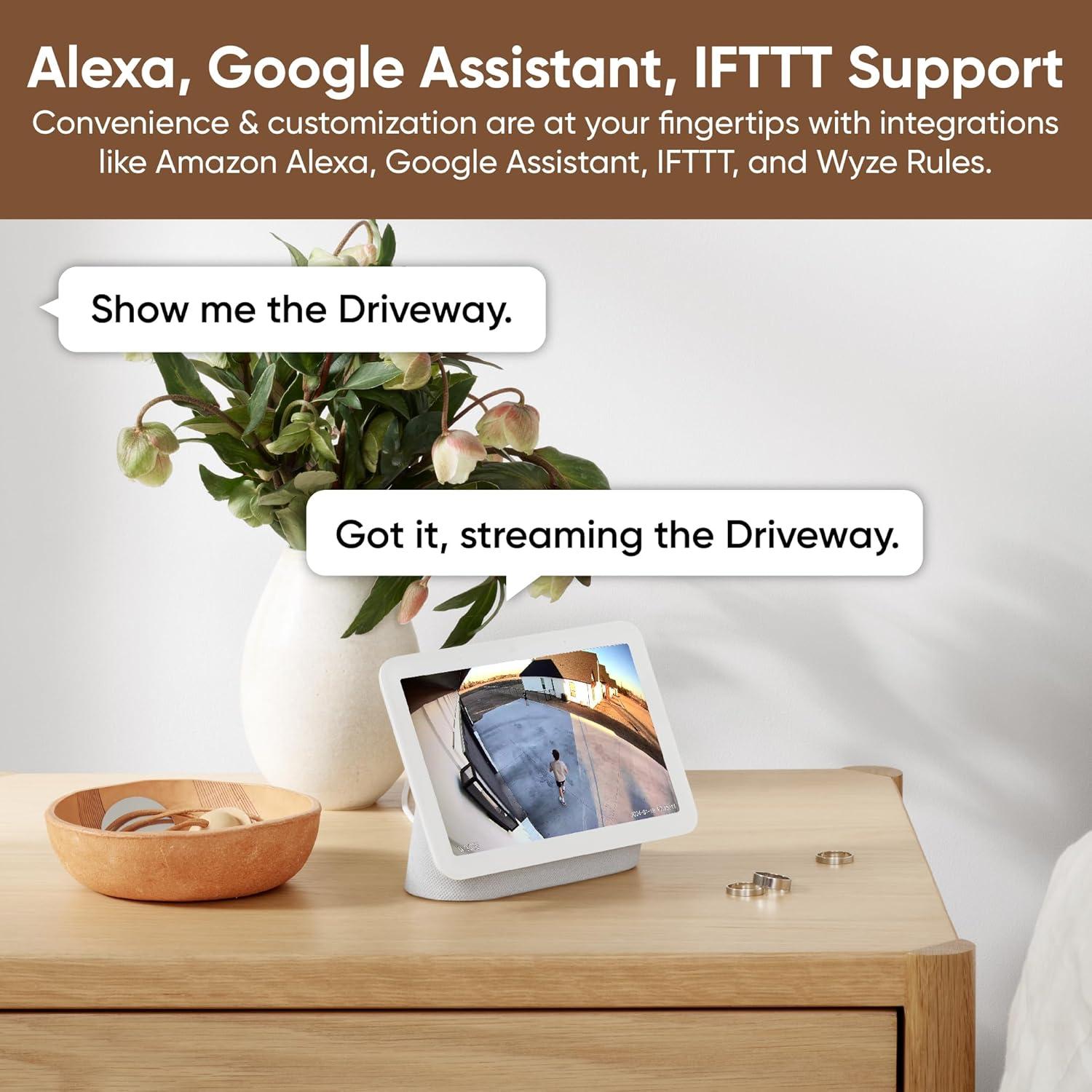 imageWYZE Floodlight Camera v2 Security Camera Outdoor 2K HD with Color Night Vision 2800Lumen LEDs 160 Wide View 105dB Siren Works with Alexa amp Google Assistant Wired Free Expert SupportBlack