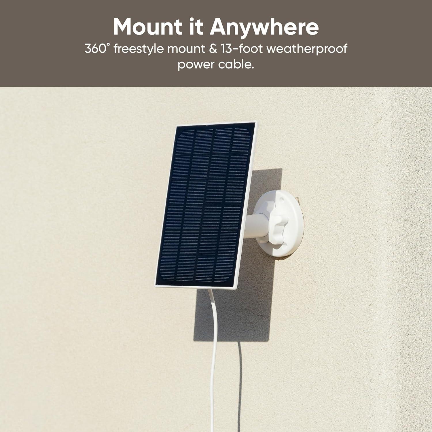 imageWYZE Wireless OutdoorIndoor Battery Security Camera 25K HDR Color Night Vision Motion Detection SpotlightampSiren 2Way Audio AlexaampGoogle Assistant Compatible Solar Panel for Solar ChargingWhite