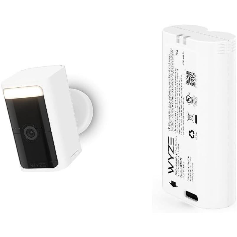 imageBundle of WYZE 25K Wireless OutdoorIndoor Battery Security Camera and Removable Battery Pack