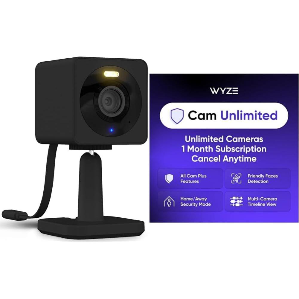 imageWYZE OG Black 3pack with Wyze Cam Unlimited Monthly covers Unlimited Wyze cameras AutoRenews at 999month Activation Required Cancel Anytime