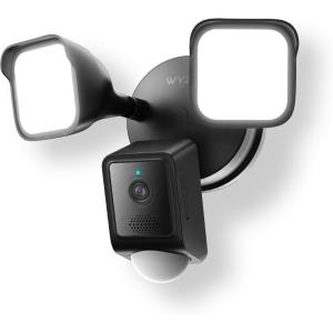 WYZE Floodlight Camera v2, Security Camera Outdoor, 2K HD with Color Night Vision, 2800-Lumen LEDs, 160° Wide View, 105dB Siren, Works with Alexa & Google Assistant, Wired, Free Expert Support(Black)
