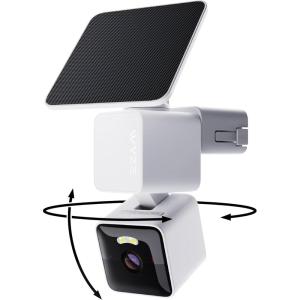 WYZE Solar Cam Pan (Flagship Model), Security Cameras Wireless Outdoor, 2K 360° Pan-Tilt Battery Powered 2.4GHz Wi-Fi Cameras for Home Security, AI Motion Detection, Color Night Vision, No Blind Spots(Solar Cam Pan Security Camera)