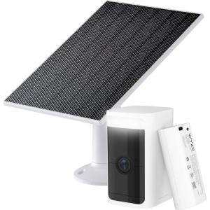 WYZE Wireless Outdoor/Indoor Battery Security Camera, 2.5K HDR Color Night Vision, Motion Detection, Spotlight&Siren, 2-Way Audio, Alexa&Google Assistant Compatible Solar Panel for Solar Charging(White)