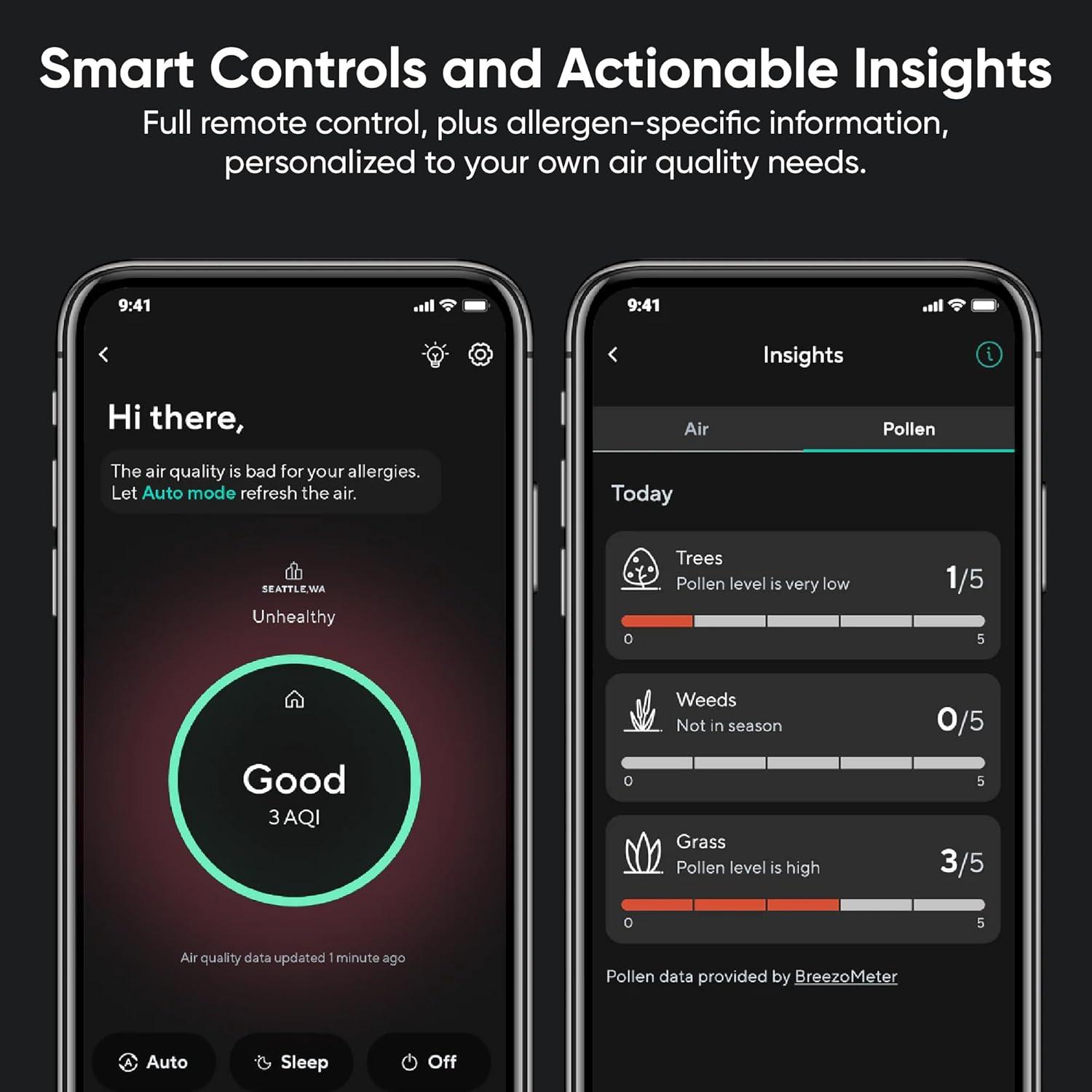 imageWyze Air Purifier with Formaldehyde Filter Premium for Home 21db Quiet HEPA 13 Elimination of common pollutants Remove formaldehyde Odors Smoke Pollen Dust Smart WiFi Alexa Google BlackPremium