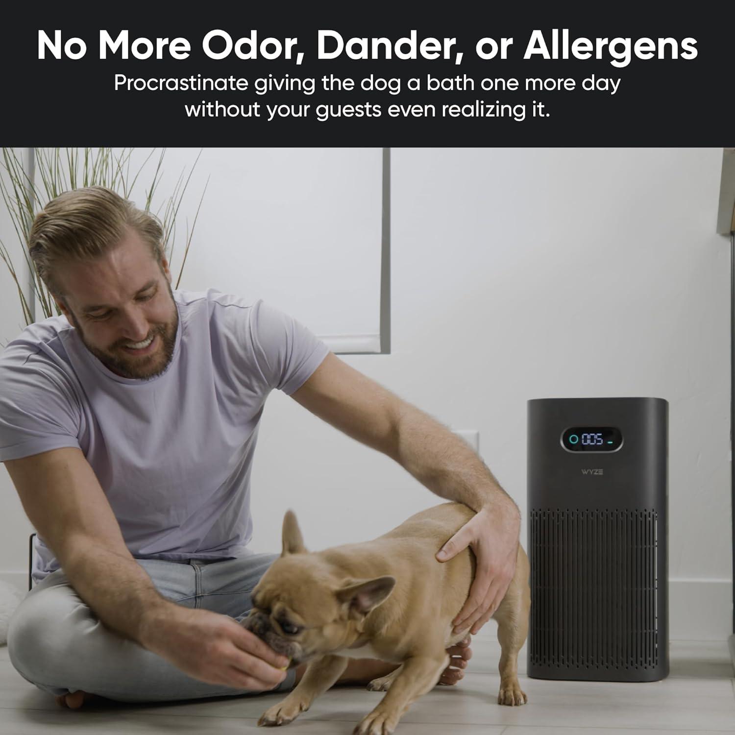 imageWyze Air Purifier with Formaldehyde Filter Premium for Home 21db Quiet HEPA 13 Elimination of common pollutants Remove formaldehyde Odors Smoke Pollen Dust Smart WiFi Alexa Google BlackSpecial