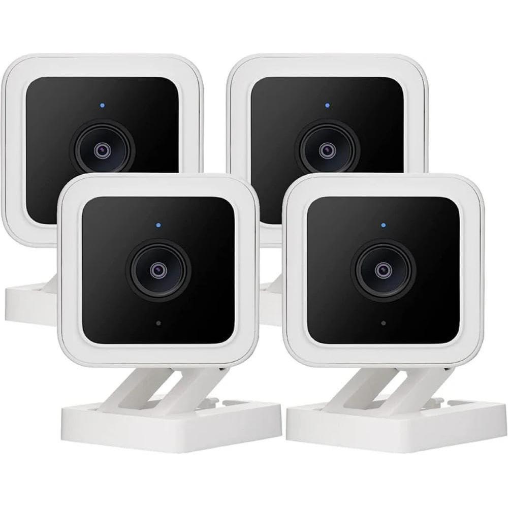 imageCam v3 Security Camera 1080p Color Night Vision Motion amp Sound Detection IndoorOutdoor Home Security Camera Compatible with Alexa amp Google 4Pack Renewed