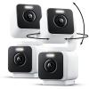 imageWYZE Duo Cam Pan 2 Pack IndoorOutdoor IP65 2K 360 PanTilt Smart Home Security Camera with Color Night Vision Compatible with Alexa amp Google Assistant White