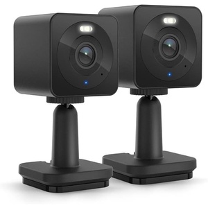 WYZE Cam OG Indoor/Outdoor 1080p Wi-Fi Smart Home Security Camera with Color Night Vision, Motion Detection, 2-Way Audio, Compatible with Alexa & Google, White (2-Pack), Free Expert Setup (Renewed)(Black)