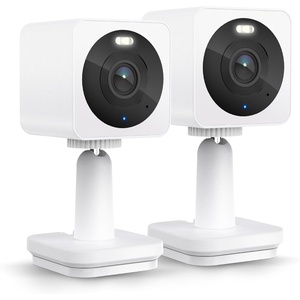 WYZE Cam OG Indoor/Outdoor 1080p Wi-Fi Smart Home Security Camera with Color Night Vision, Motion Detection, 2-Way Audio, Compatible with Alexa & Google, White (2-Pack), Free Expert Setup (Renewed)(White)